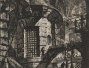 Giovanni Battista Piranesi, The Round Tower, Plate III, Imaginary Prisons. Rome, Bouchard, 1749-50; Piranesi, 1761. Etching on paper, later state. SBMA, Gift of Ala Story in Honor of Wright Ludington.